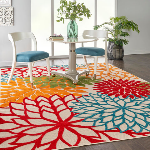 Nourison Home Aloha bright color palette livens patios and decks.