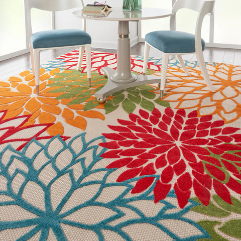 Nourison Home Aloha lightweight yet durable for high traffic areas.