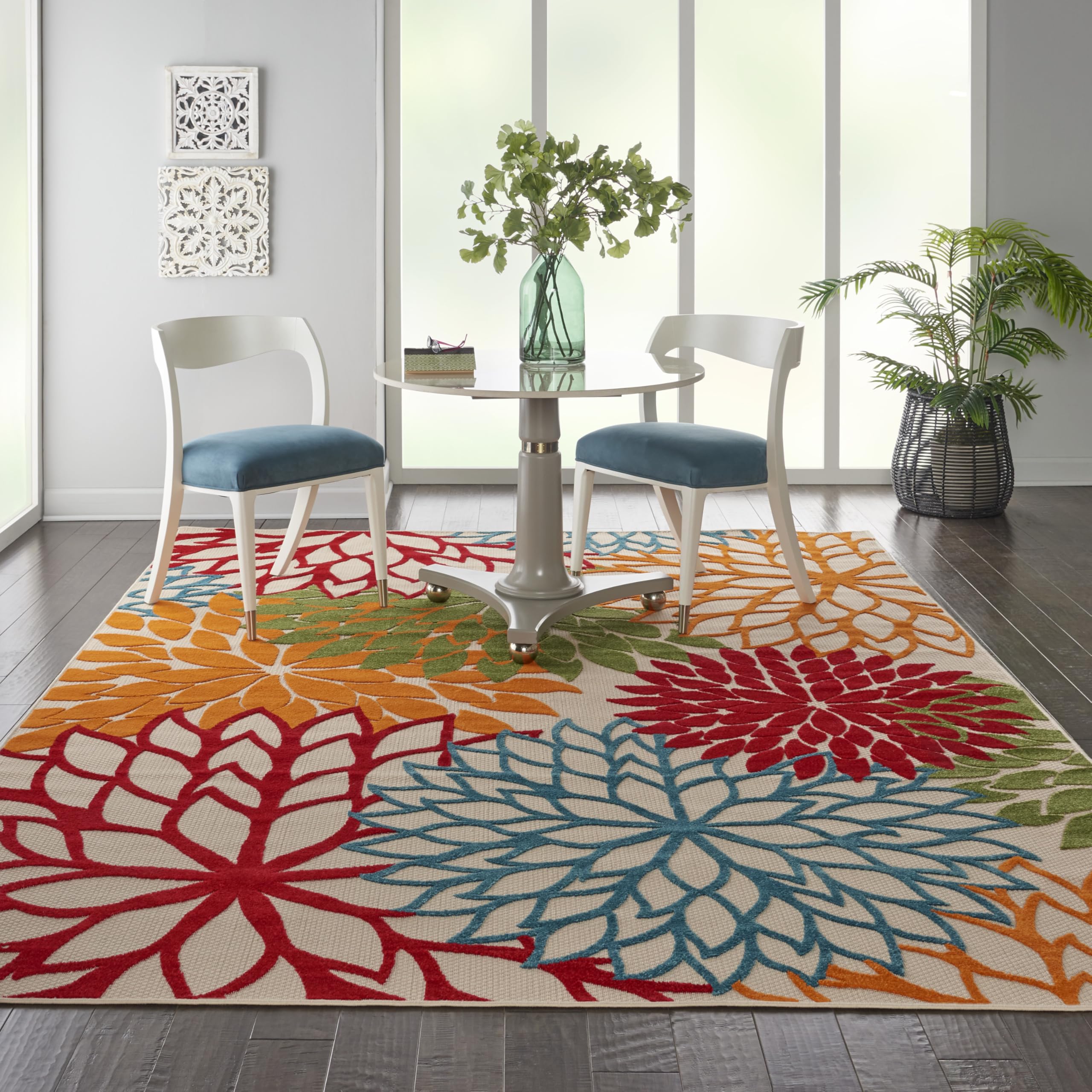 Nourison Home Aloha perfect for patio deck or entryway spaces.
