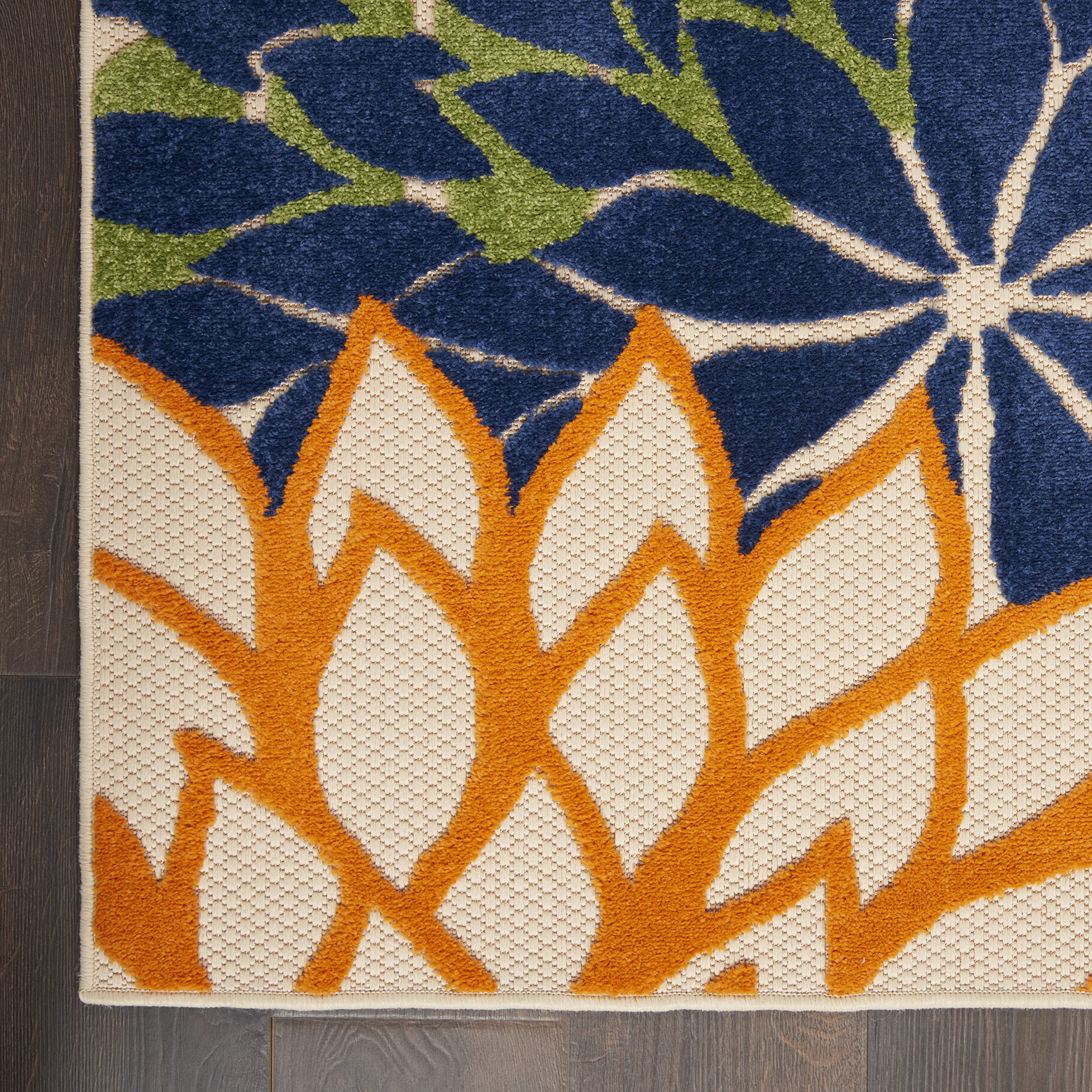 Nourison Aloha easy-care polypropylene fibers simplify cleaning and maintenance.