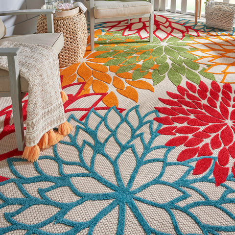 Nourison Home Aloha rug pad recommended for added stability.