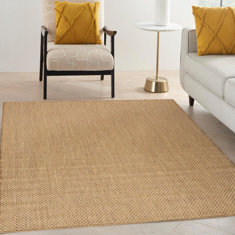 Nourison Courtyard flat-weave close-up highlighting durable texture and easy cleaning