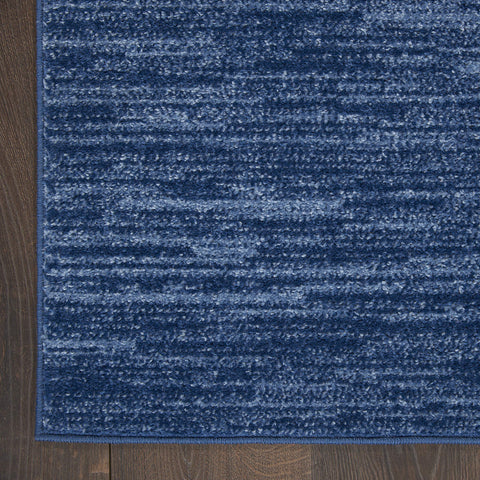 Nourison Essentials navy blue rug is easy to clean and maintain