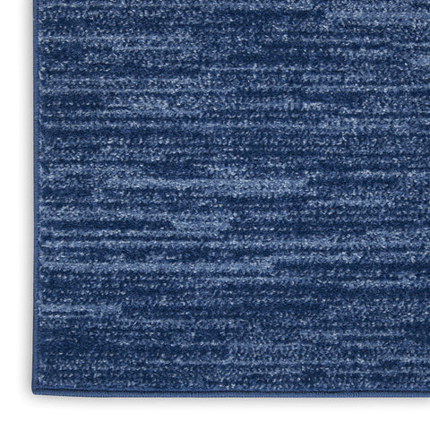 Nourison Essentials navy blue rug handles high traffic with comfort