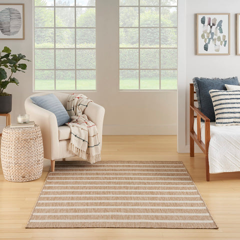 Nourison Positano flat-weave texture for versatile placement in any room