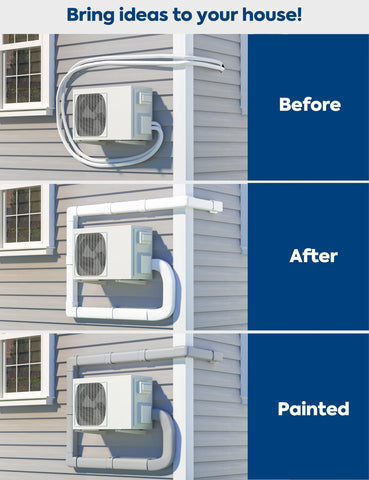 Nouscan paintable surface line-set cover enables color matching.