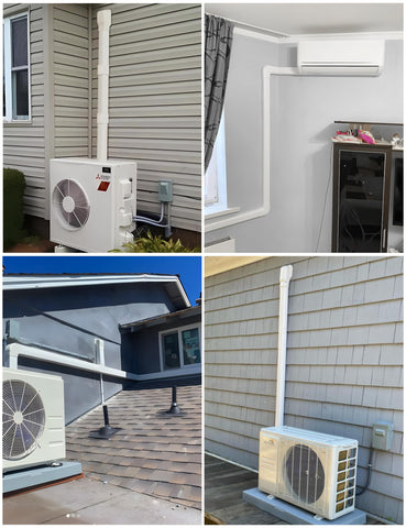 Nouscan universal-fit line cover works with 7,000–36,000 BTU systems.