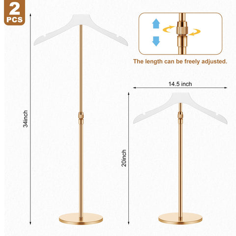 Novabright adjustable display stand features gold metal frame for versatile shop staging