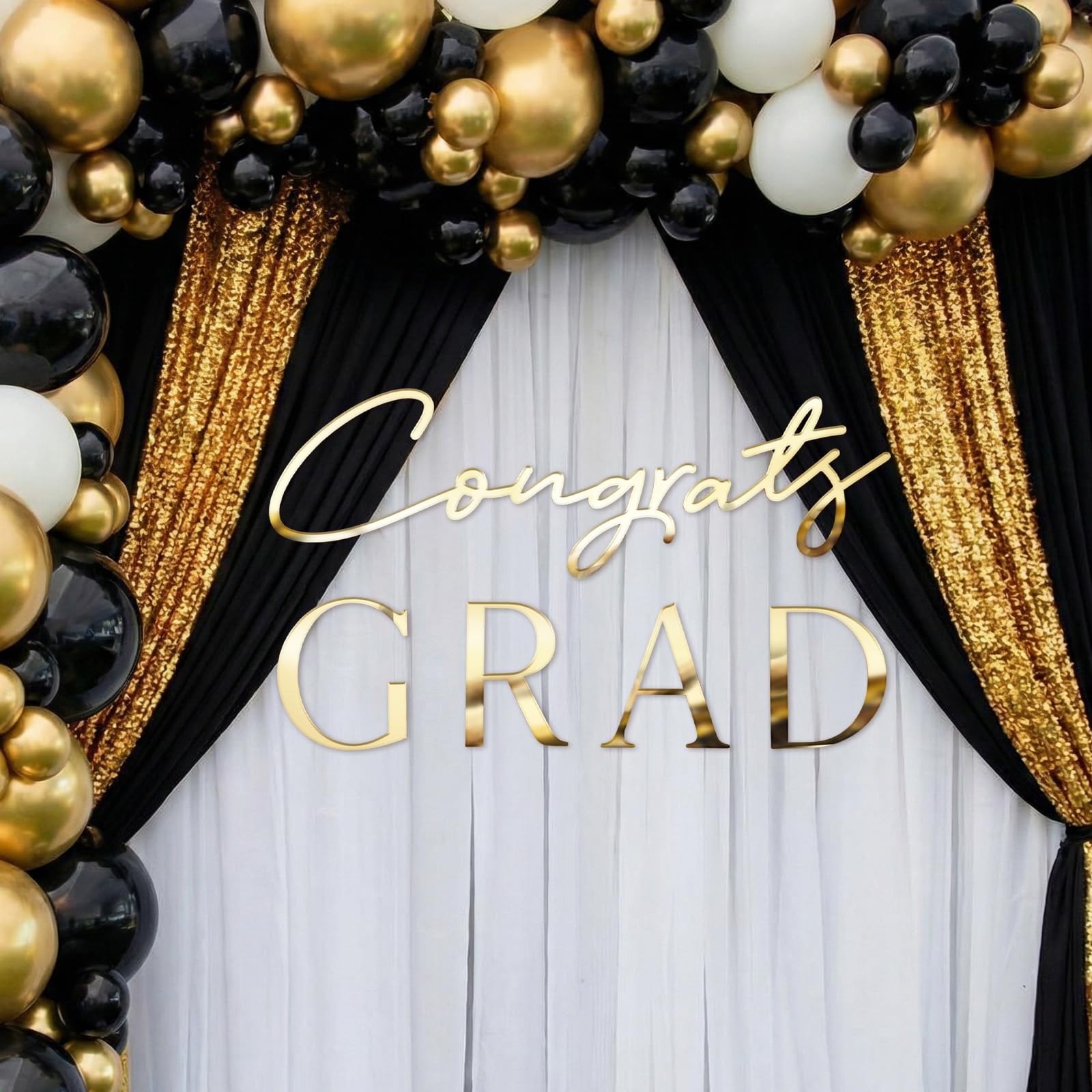 Novabright gold acrylic mirror sign detail catches light beautifully.