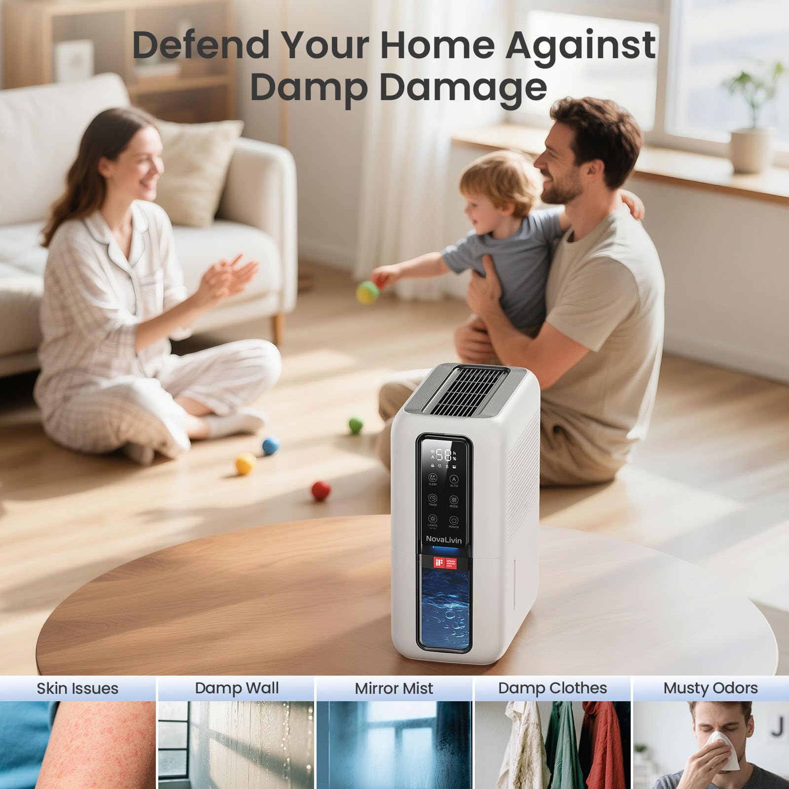 NovaLivin dehumidifier closet bonus box supports fresh storage areas.