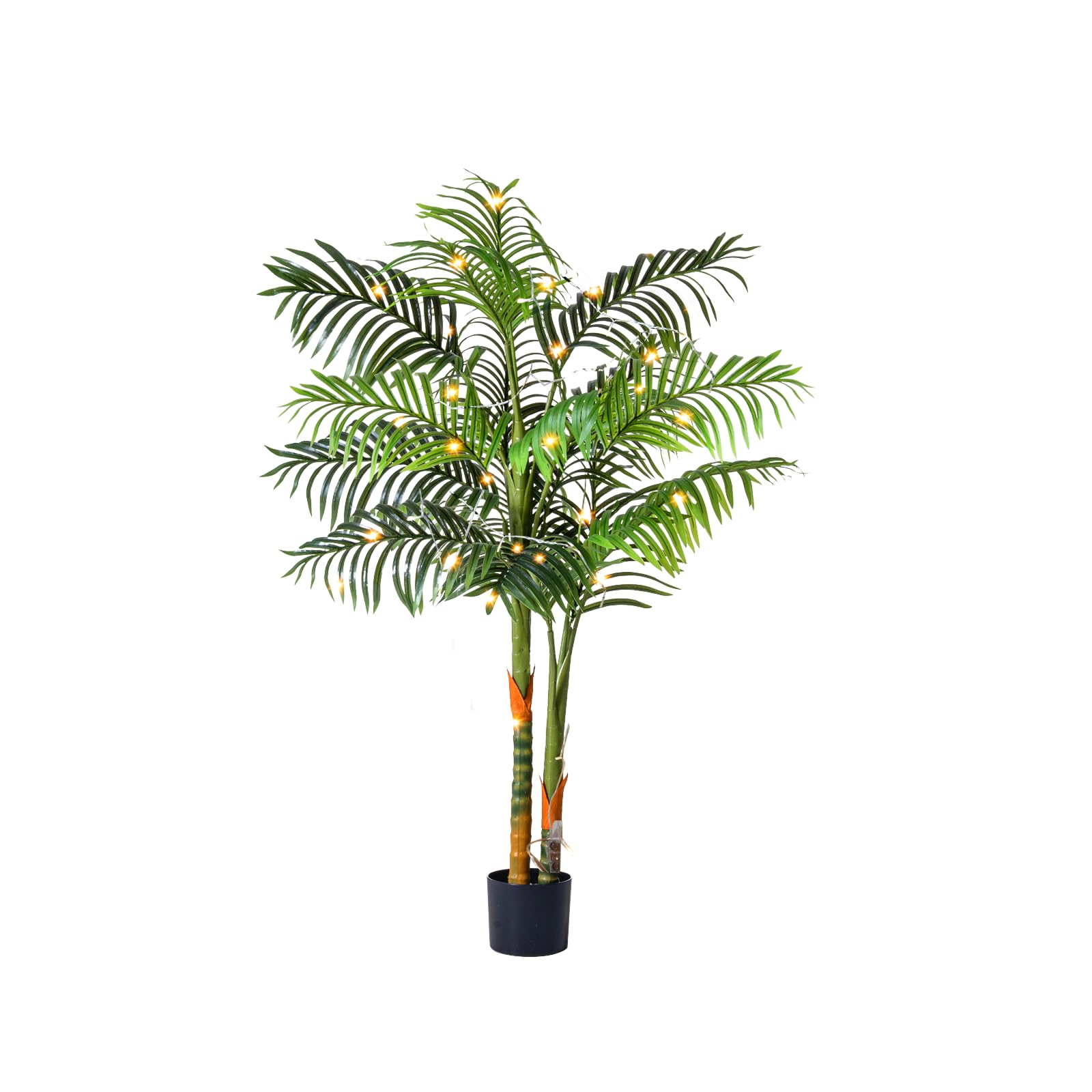 NOVAROOT 5ft palm with planter and moss enhances living room ambiance
