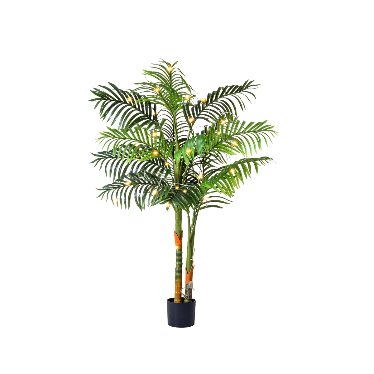 NOVAROOT 5ft palm with planter and moss enhances living room ambiance