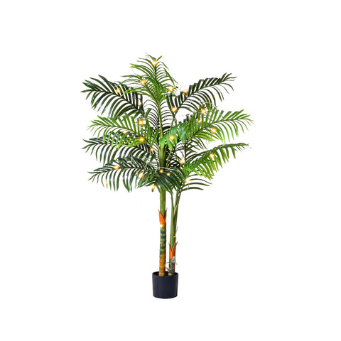 NOVAROOT 5ft palm with planter and moss enhances living room ambiance