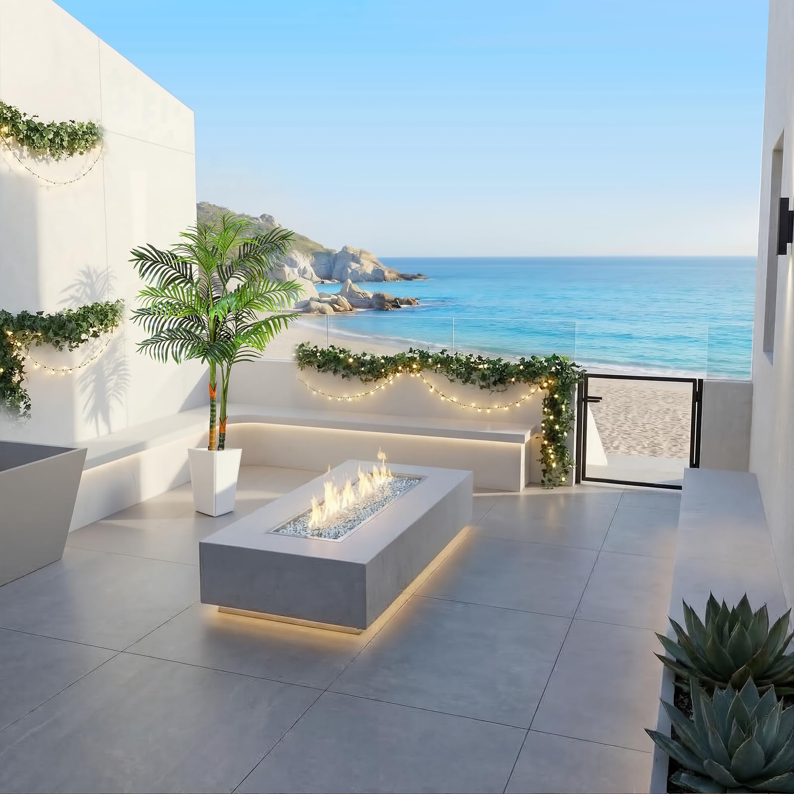 NOVAROOT easy-assembly palm tree with bendable fronds for styling