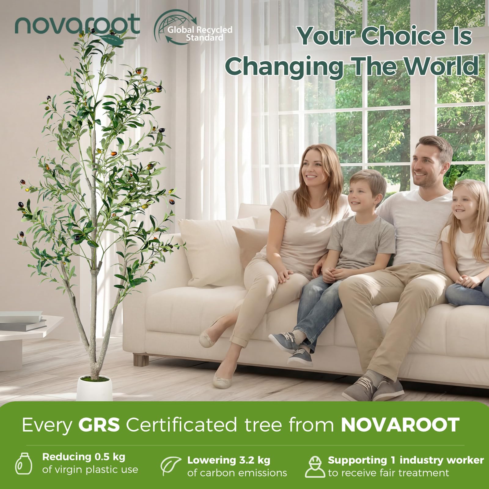 Realistic NOVAROOT olive tree fruit and foliage detail