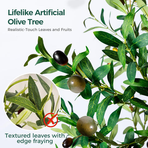 NOVAROOT Olive Tree realistic trunk detail for authentic décor.