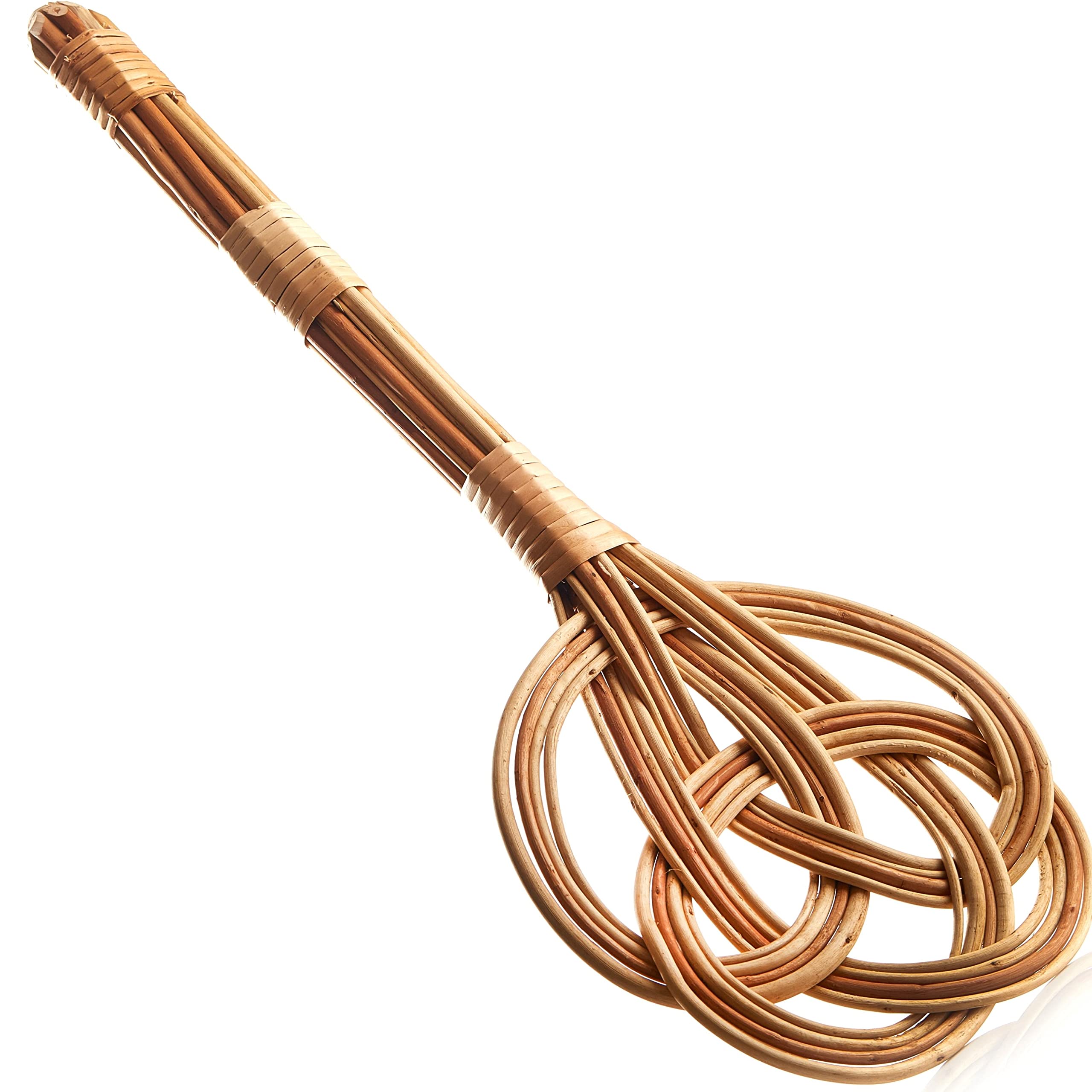 NOVECRAFTO rattan carpet beater with sturdy handle for comfortable grip and efficient dust removal