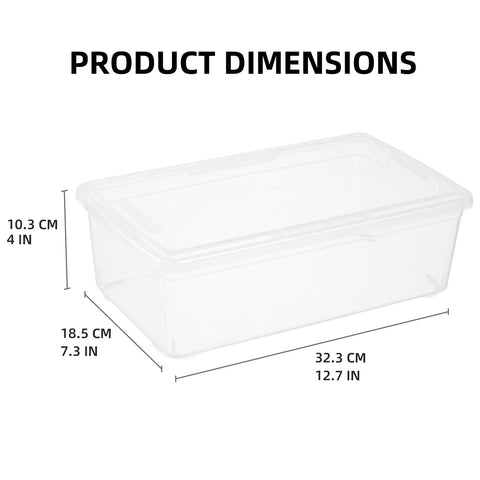 novelinks clear-design bin lets you spot contents at a glance.