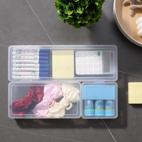 novelinks clear storage container translucent interior quick content identification for crafts