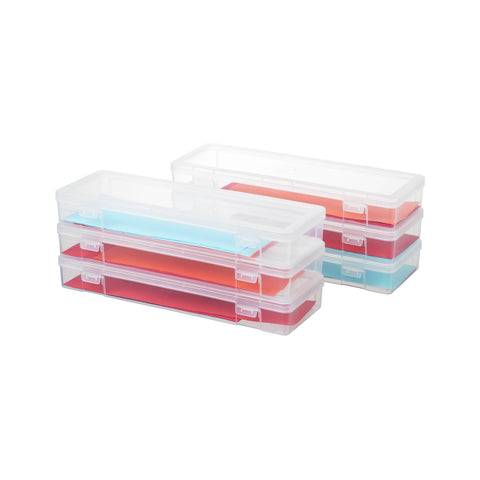 novelinks clear storage containers stacked for easy organization and space saving