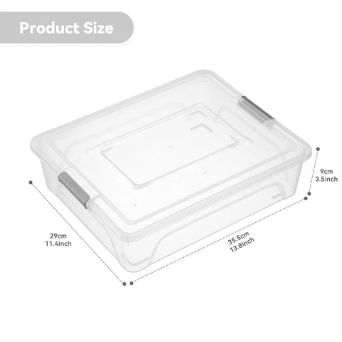 Novelinks stackable bins maximize vertical storage on shelves or in closets.