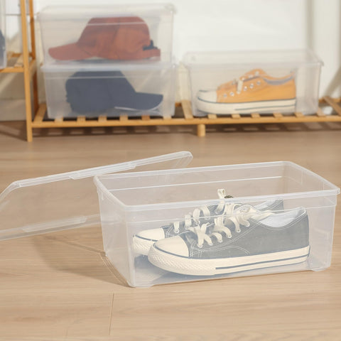 novelinks stackable-bin saves space and simplifies rearranging storage.