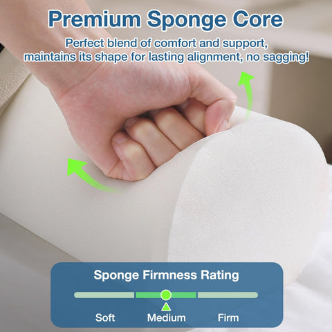 Noverlife memory-foam bolster showcases anti-sag support during prolonged use