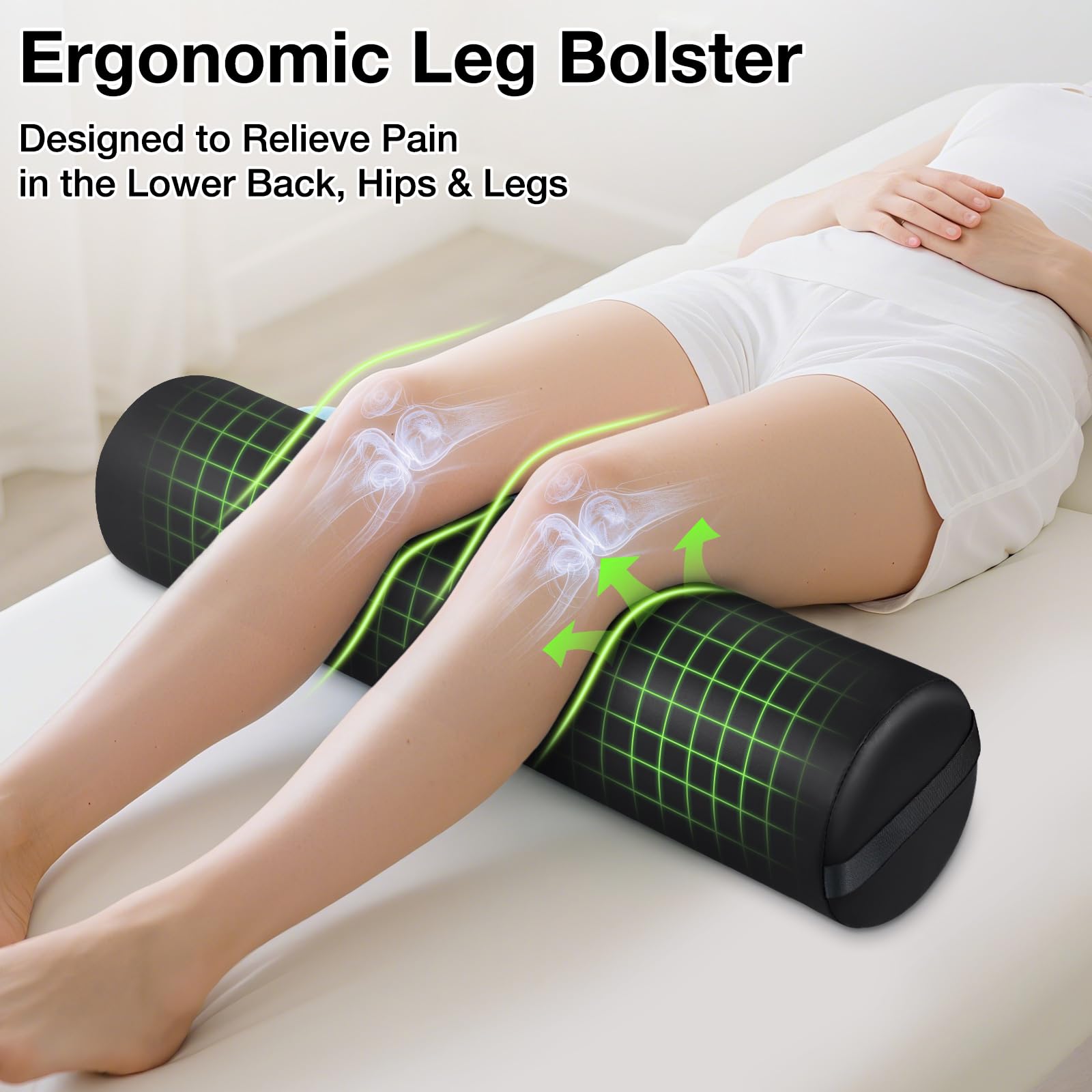 Noverlife under-knee support bolster for proper leg alignment