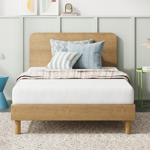 Novilla 6-inch full bed mattress top view shows easy setup and delivery.