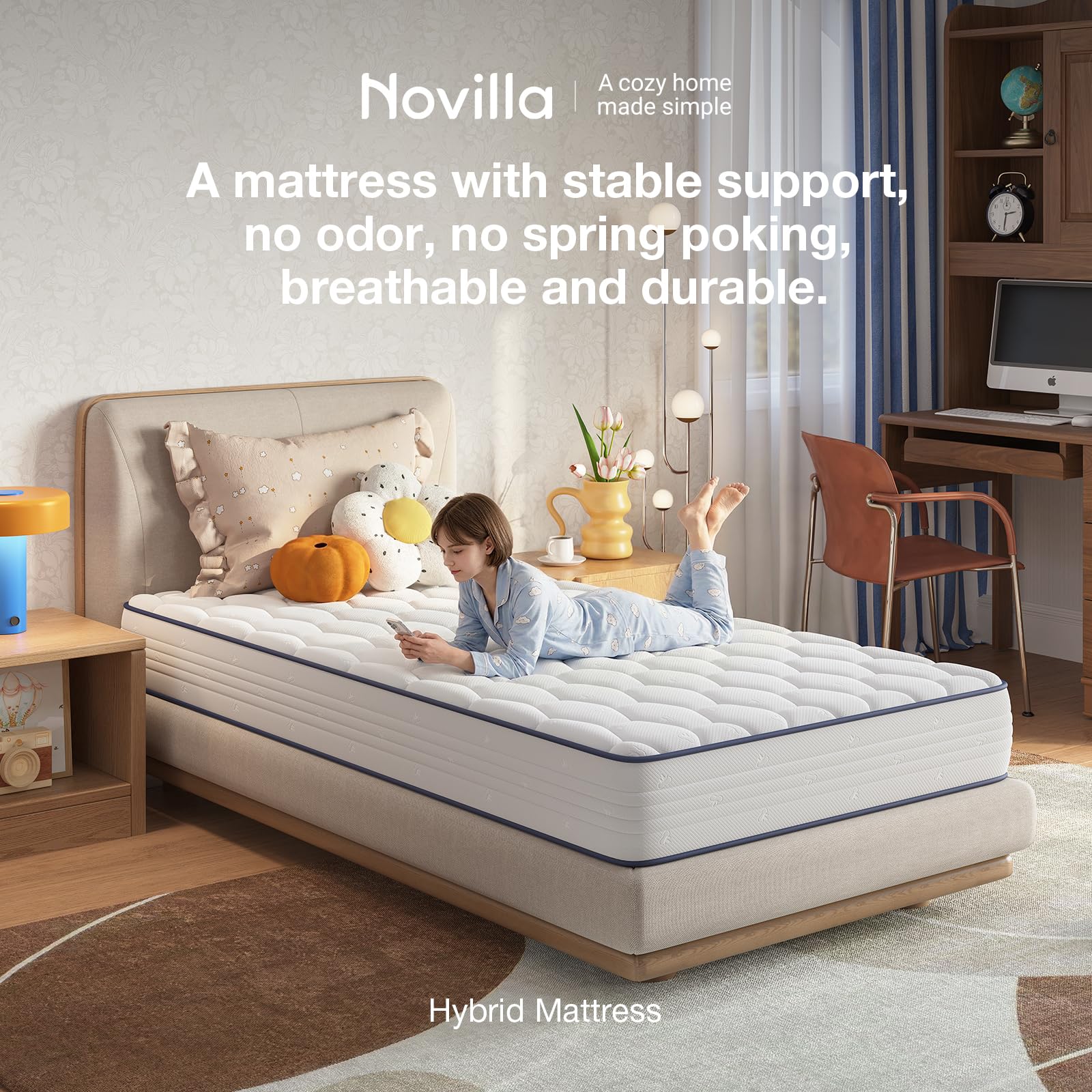 Novilla hourglass Bonnell coils close-up illustrating long-lasting shape retention