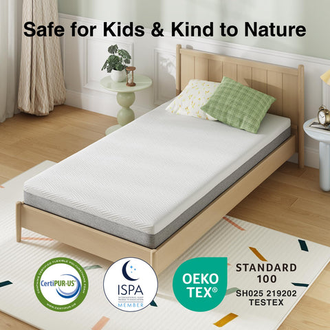 Novilla twin mattress in a bedroom setting ready for restful sleep.