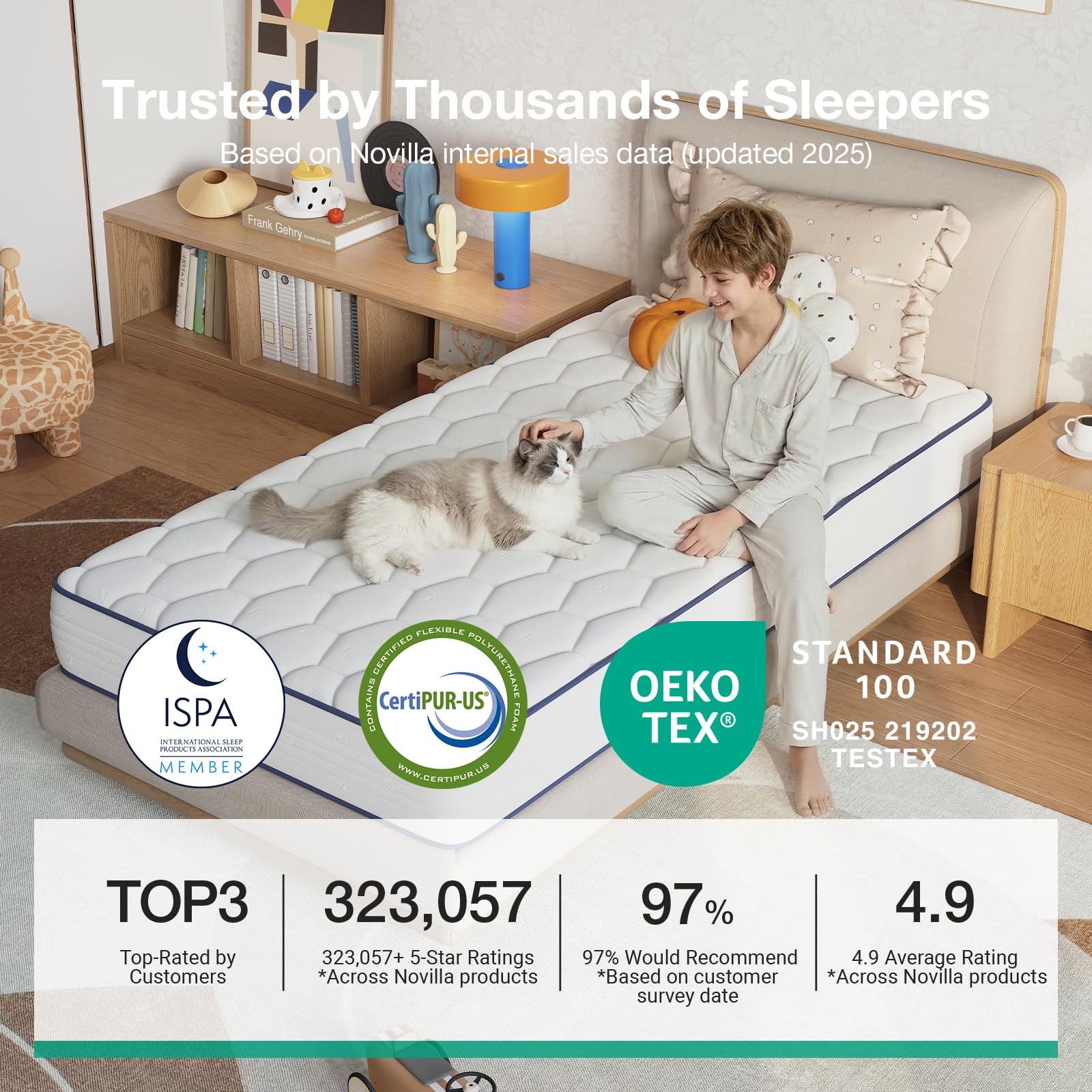 Novilla cooling sleep surface stays cooler than foam for comfortable nights