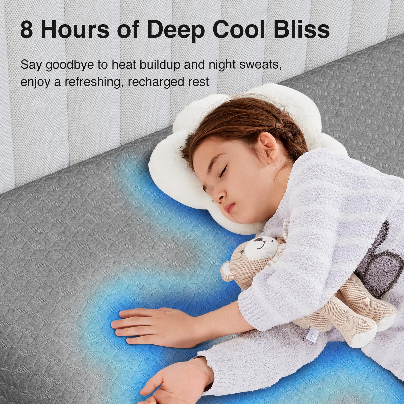 Novilla ergonomic spine support promotes proper alignment across sleep positions.