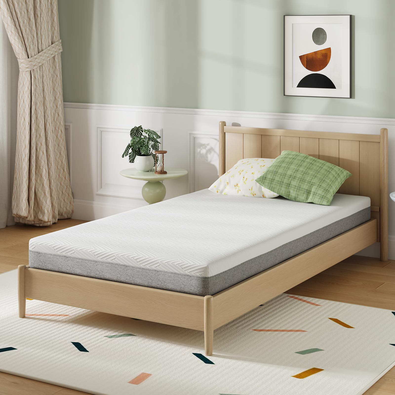 Novilla gel-infused memory foam layer delivers cooling and body contouring support.