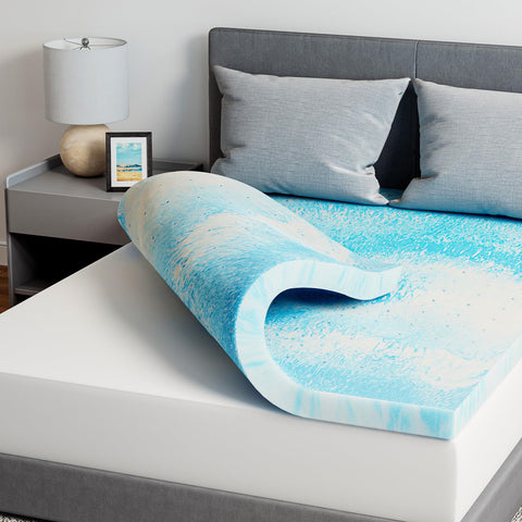 Novilla king 3-inch cooling foam topper with ventilation for cooler nights.
