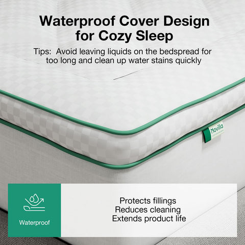 Novilla King Topper ergonomic support helps shoulders and hips relax.