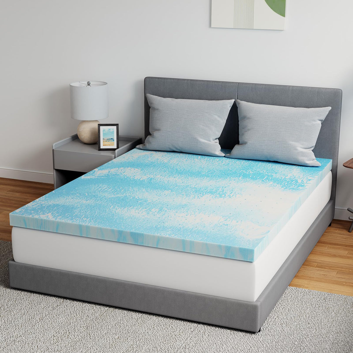 Novilla memory foam topper full with cooling gel for cooler nights