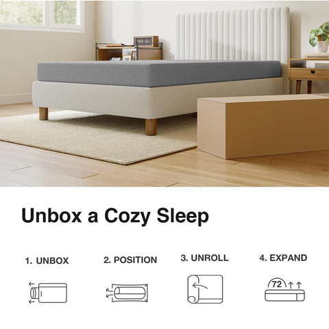 Novilla balanced foam core supports various bed frames and heights.