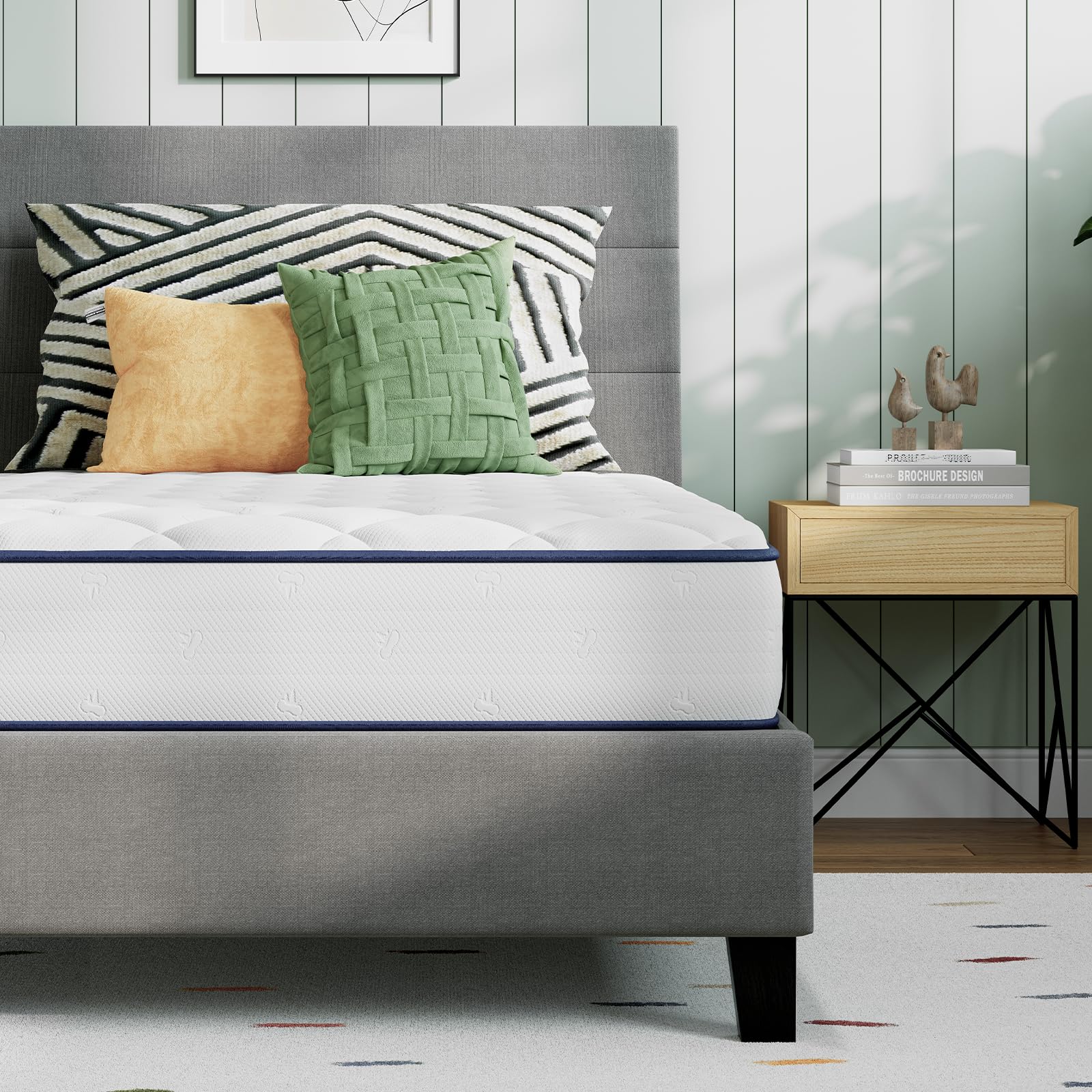 Novilla twin mattress 6 inch unboxing shows compact packaging for easy setup