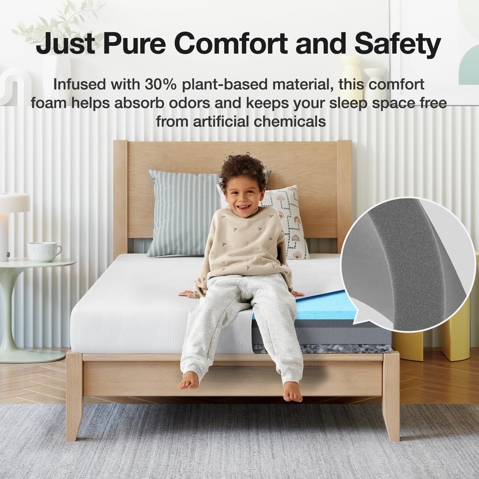 Novilla breathable knitted cover enhances softness and airflow