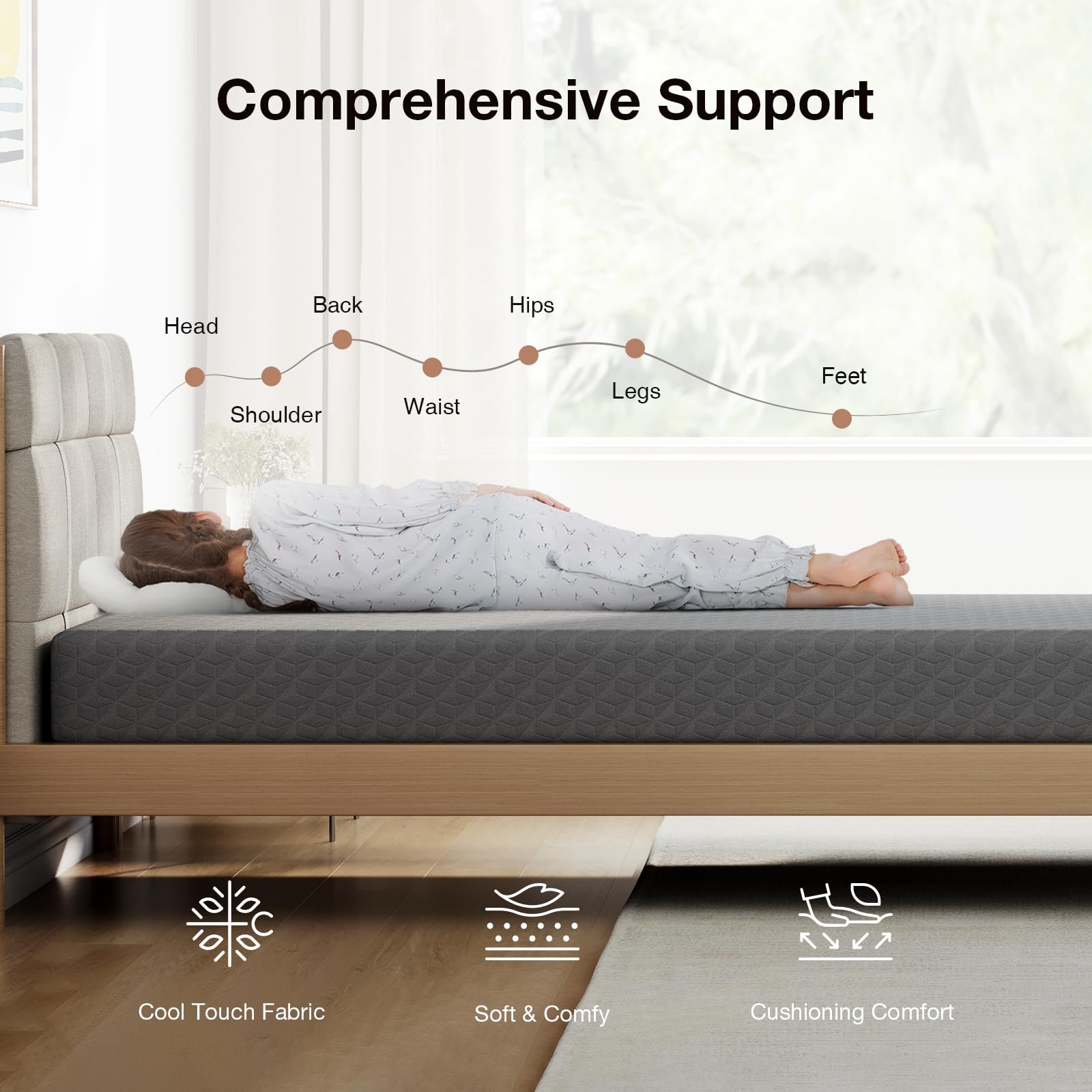 Novilla twin mattress reinforced edges help maintain shape and durability