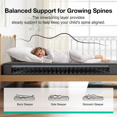Novilla Twin Kids Mattress Bonnell coil unit delivers durable bounce