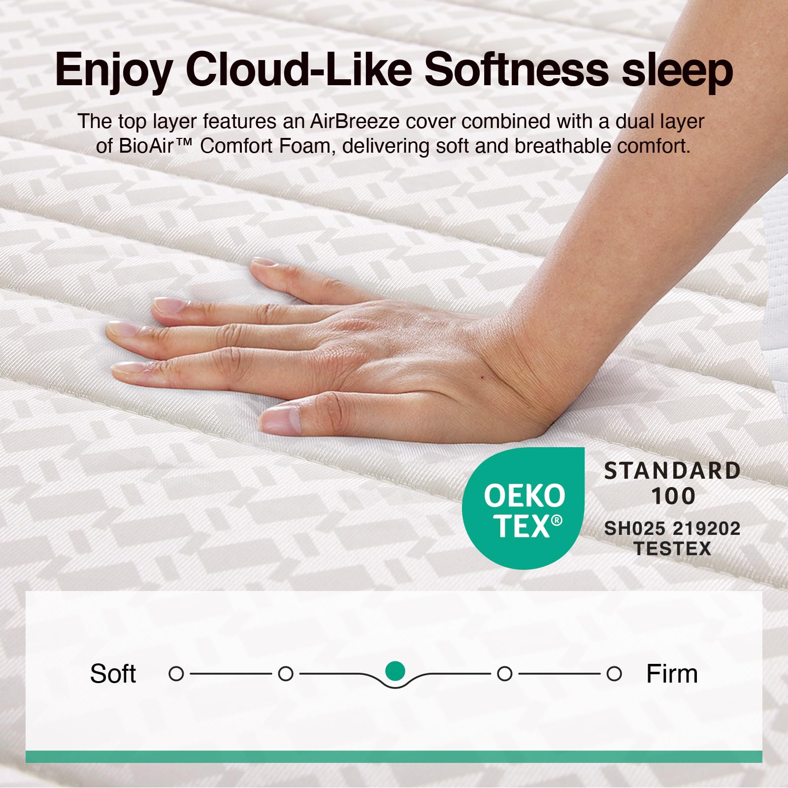 Novilla twin mattress with medium plush foam layer delivers cloud-like comfort