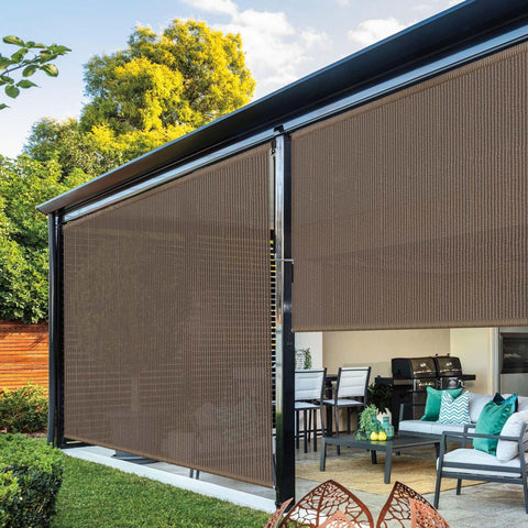 NOVINO Outdoor Roller Shade easy installation on wall or ceiling