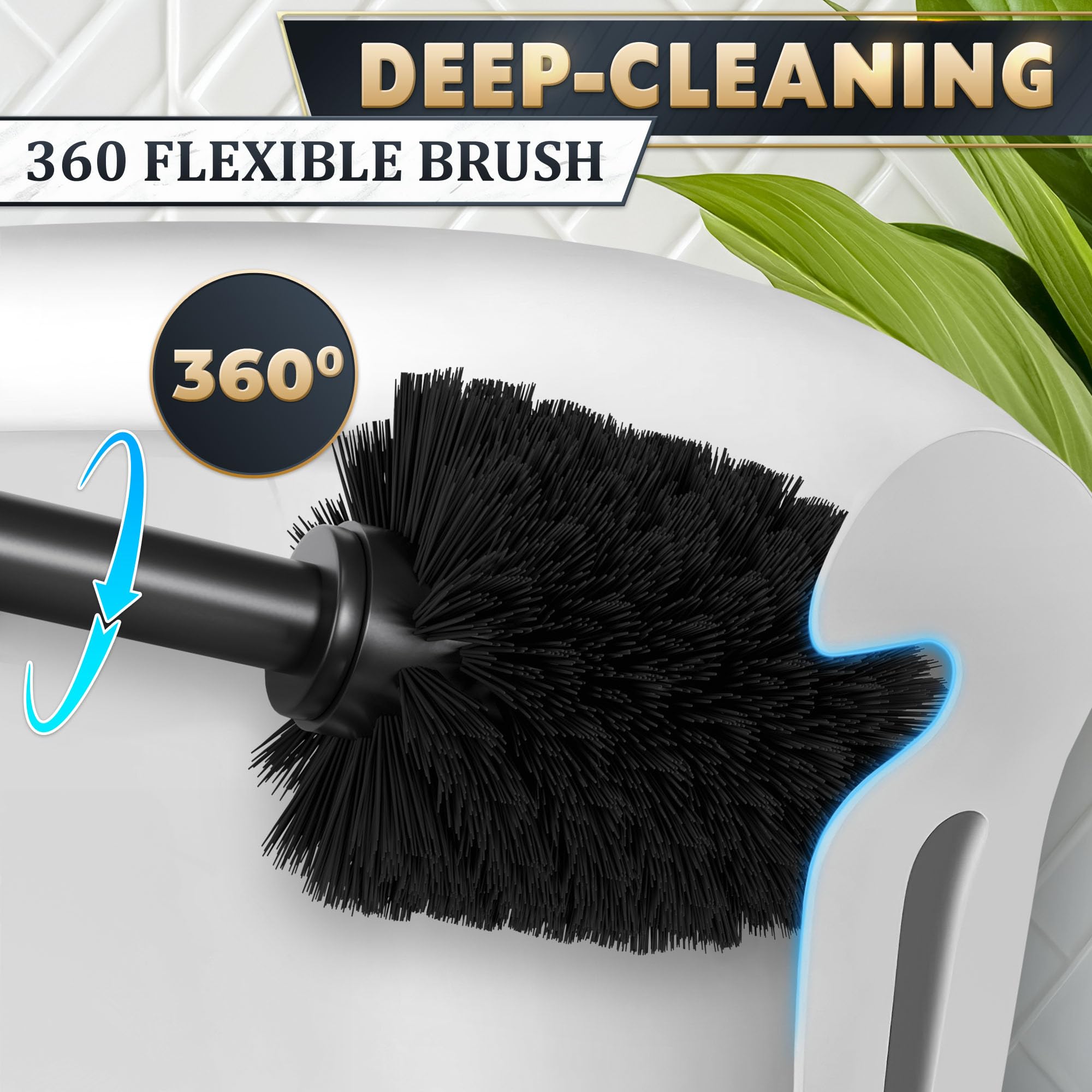 Novsix dense bristles tackle tough spots under the rim