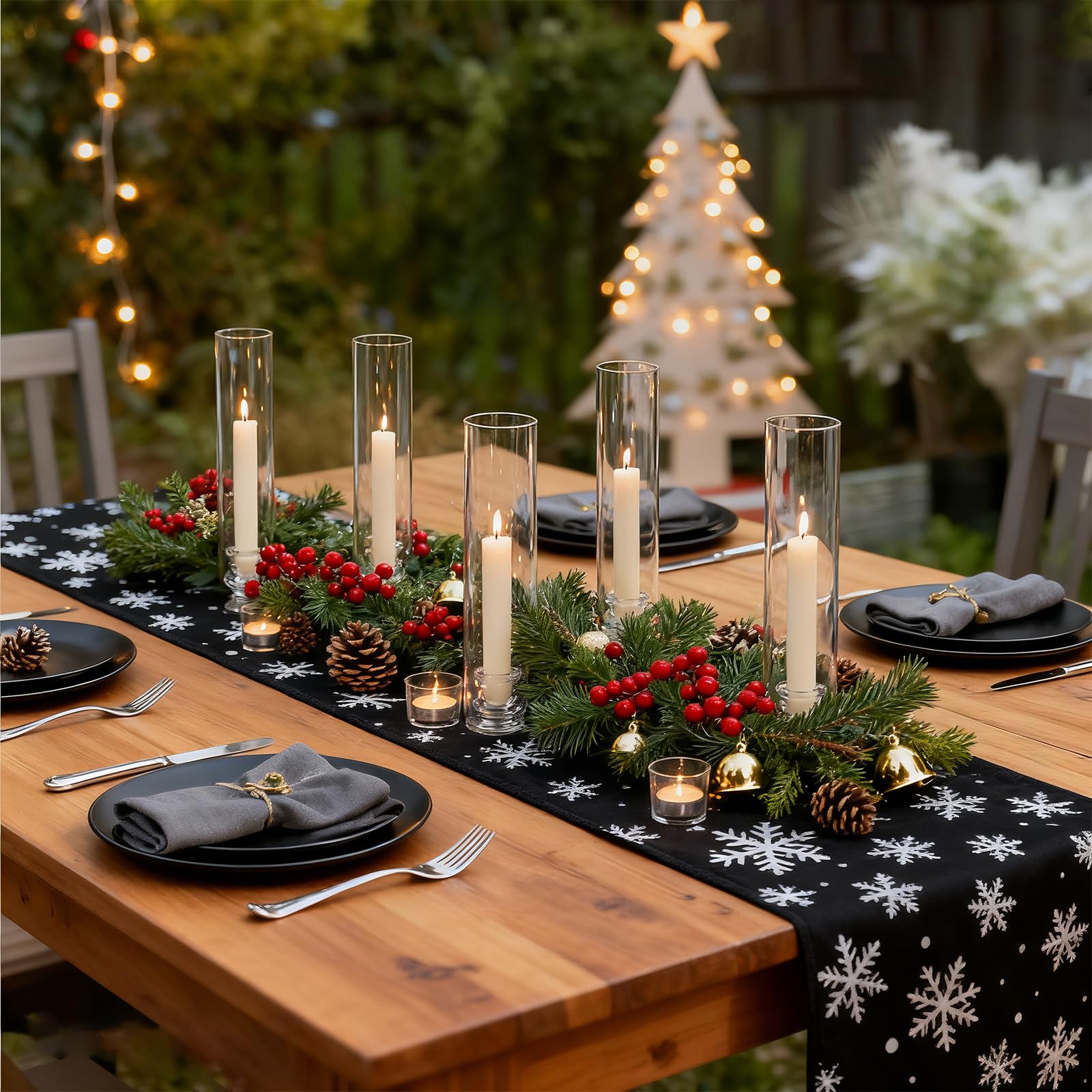 Novyxis glass hurricane centerpiece perfect for weddings and upscale dining.