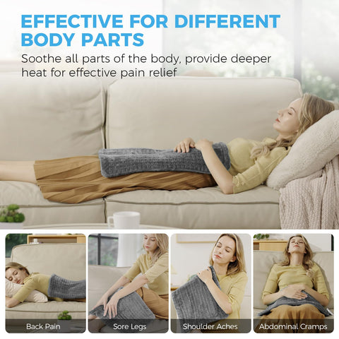 NOWWISH heating pad used on neck and shoulders to ease tension.
