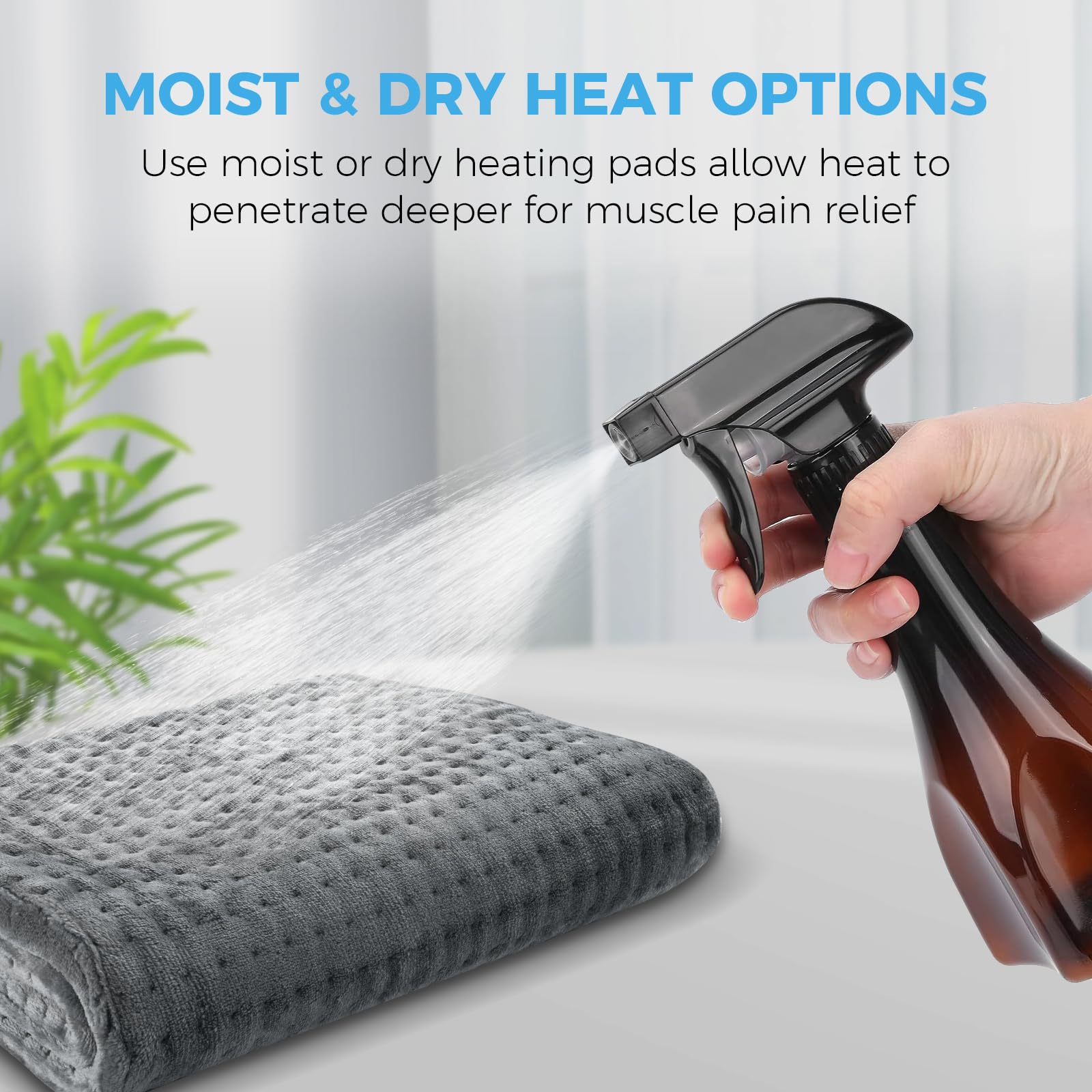NOWWISH portable and lightweight heating pad ideal for home, office, or travel.