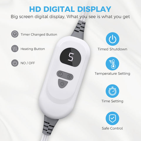 NOWWISH heating pad with a washable cover designed for easy cleaning.