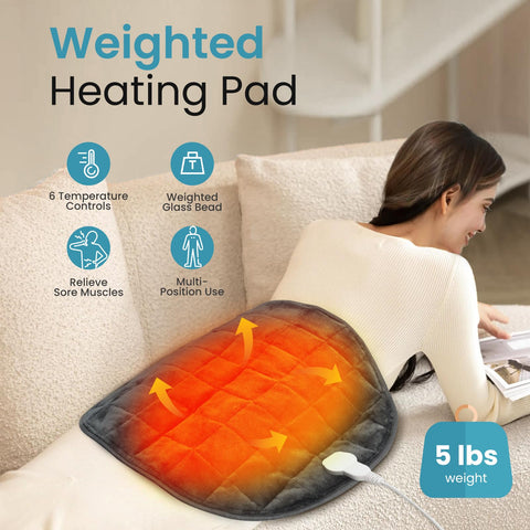 NOWWISH pad with 6 heat settings displayed for customizable warmth